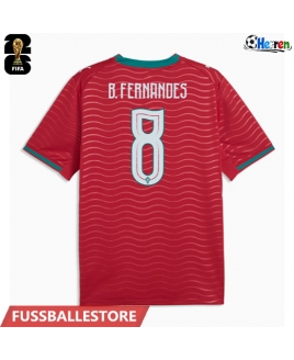 Günstige Portugal Bruno Fernandes #8 Heimtrikot WM 2026 Kurzarm
